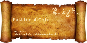 Mettler Áhim névjegykártya